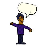 cartoon vampire man with speech bubble N58