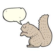cartoon squirrel with speech bubble N5