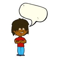 cartoon happy man with speech bubble N206