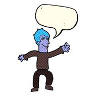 cartoon vampire man with speech bubble N60
