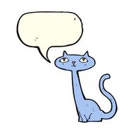 cartoon cat with speech bubble N15