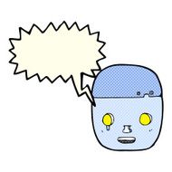 cartoon robot head with speech bubble N28