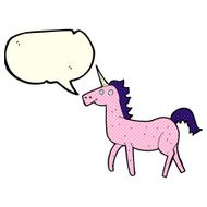 cartoon unicorn with speech bubble N20