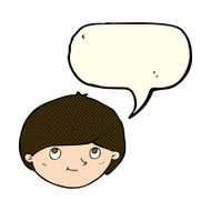 cartoon happy man with speech bubble N209