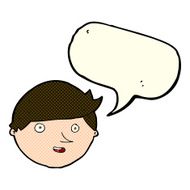 cartoon happy face with speech bubble N22