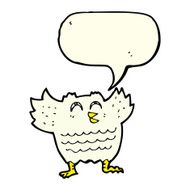 cartoon black bird with speech bubble N6