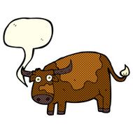 cartoon cow with speech bubble N18