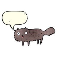cartoon furry cat with speech bubble N5