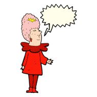 cartoon queen with speech bubble N4