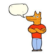 cartoon fox man with speech bubble N24