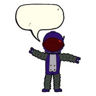 cartoon astronaut with speech bubble N54