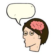 cartoon man thinking carefully with speech bubble N5