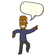 cartoon angry old man with speech bubble N64