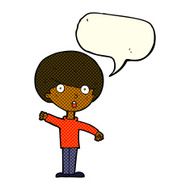 cartoon shocked boy with speech bubble N15