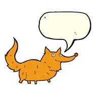 cartoon little dog with speech bubble N9