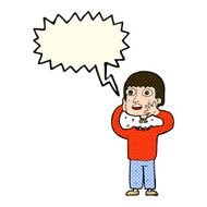cartoon secret robot with speech bubble N5