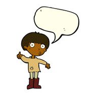 cartoon boy asking question with speech bubble N10