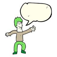 cartoon vampire with speech bubble N59