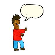 cartoon laughing man with speech bubble N9