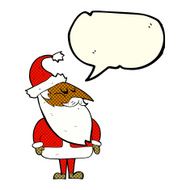 cartoon santa claus with speech bubble N89