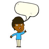 cartoon man asking question with speech bubble N23