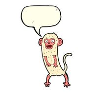 cartoon crazy monkey with speech bubble N5