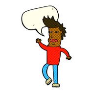 cartoon loudmouth man with speech bubble N3