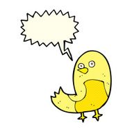 cartoon bird with speech bubble N153
