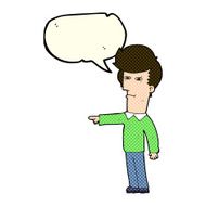 cartoon man blaming with speech bubble N5