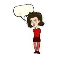 cartoon woman with speech bubble N13