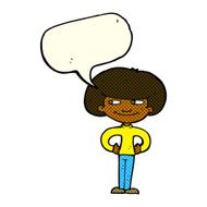cartoon boy with hands on hips speech bubble N6