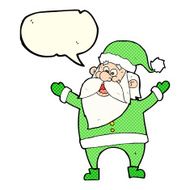 cartoon santa claus with speech bubble N91