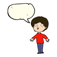 cartoon surprised man with speech bubble N61