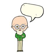 cartoon annoyed old man with speech bubble N33