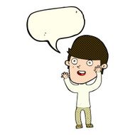 cartoon happy man with speech bubble N216