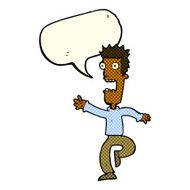 cartoon shrieking man with speech bubble N5