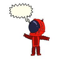 cartoon astronaut with speech bubble N56