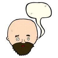 cartoon shocked man with beard speech bubble N10
