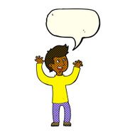 cartoon happy man with speech bubble N217