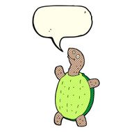 cartoon happy turtle with speech bubble N5