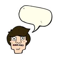 cartoon shocked face with speech bubble N8