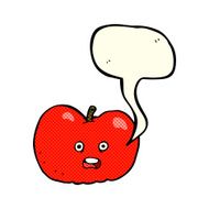 cartoon apple with speech bubble N15