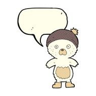 cartoon cute teddy bear with speech bubble N10