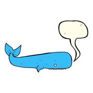 cartoon whale with speech bubble N17