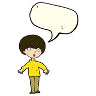 cartoon surprised man with speech bubble N63