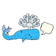 cartoon whale with speech bubble N18