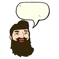 cartoon man with beard laughing speech bubble N4