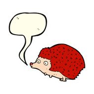 cartoon hedgehog with speech bubble N5