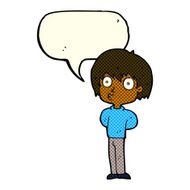 cartoon impressed boy with speech bubble N6