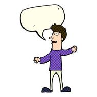 cartoon surprised man with speech bubble N64